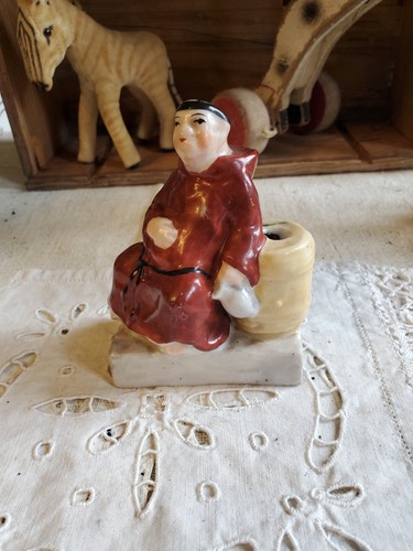 Ancien encrier plumier en - /,