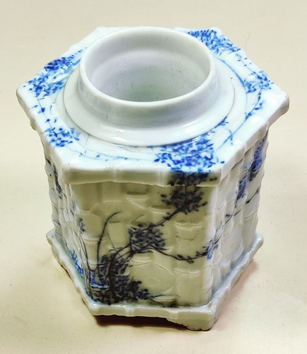 Ancien encrier porcelaine - en,