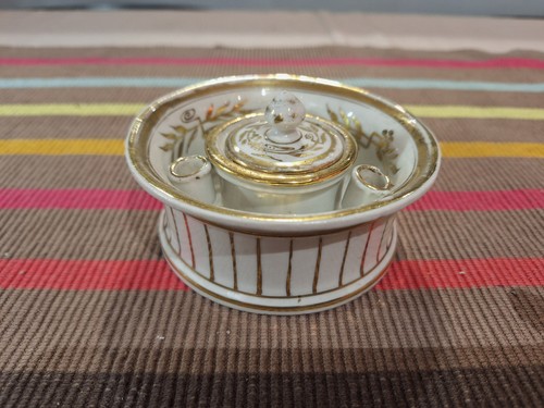 Encrier ancien porcelaine - , en