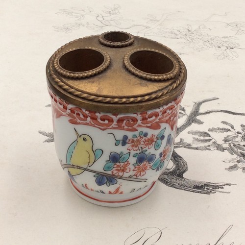 Encrier ancien porcelaine - ancien,