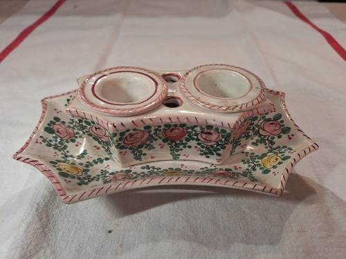 Encrier double ancien en - double,