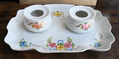 Ancien encrier porcelaine - ancien, en