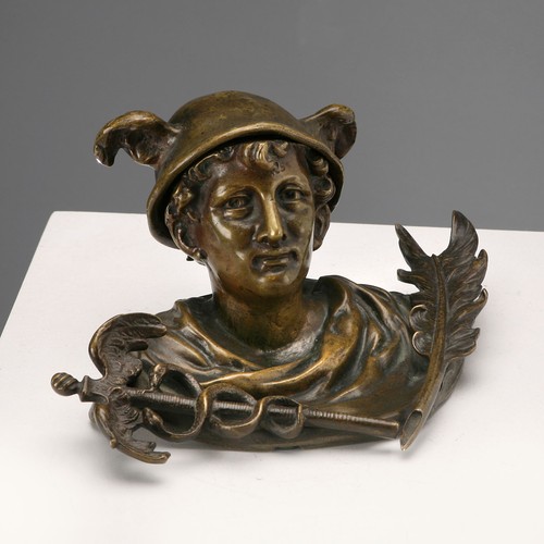 Encrier ancien bronze ampoule - encrier,