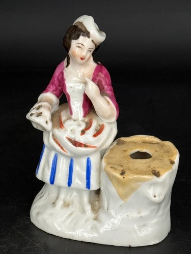 Ancien encrier porcelaine - ancien, en