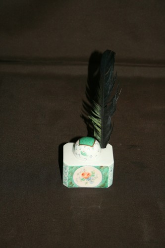 Encrier ancien porcelaine - encrier,